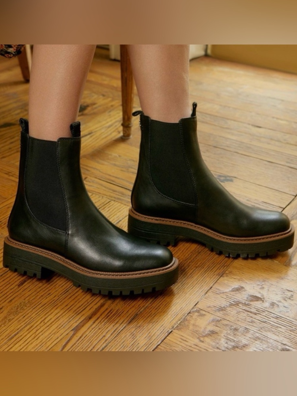 Sam Edelman Laguna Black Leather Chelsea style Boots